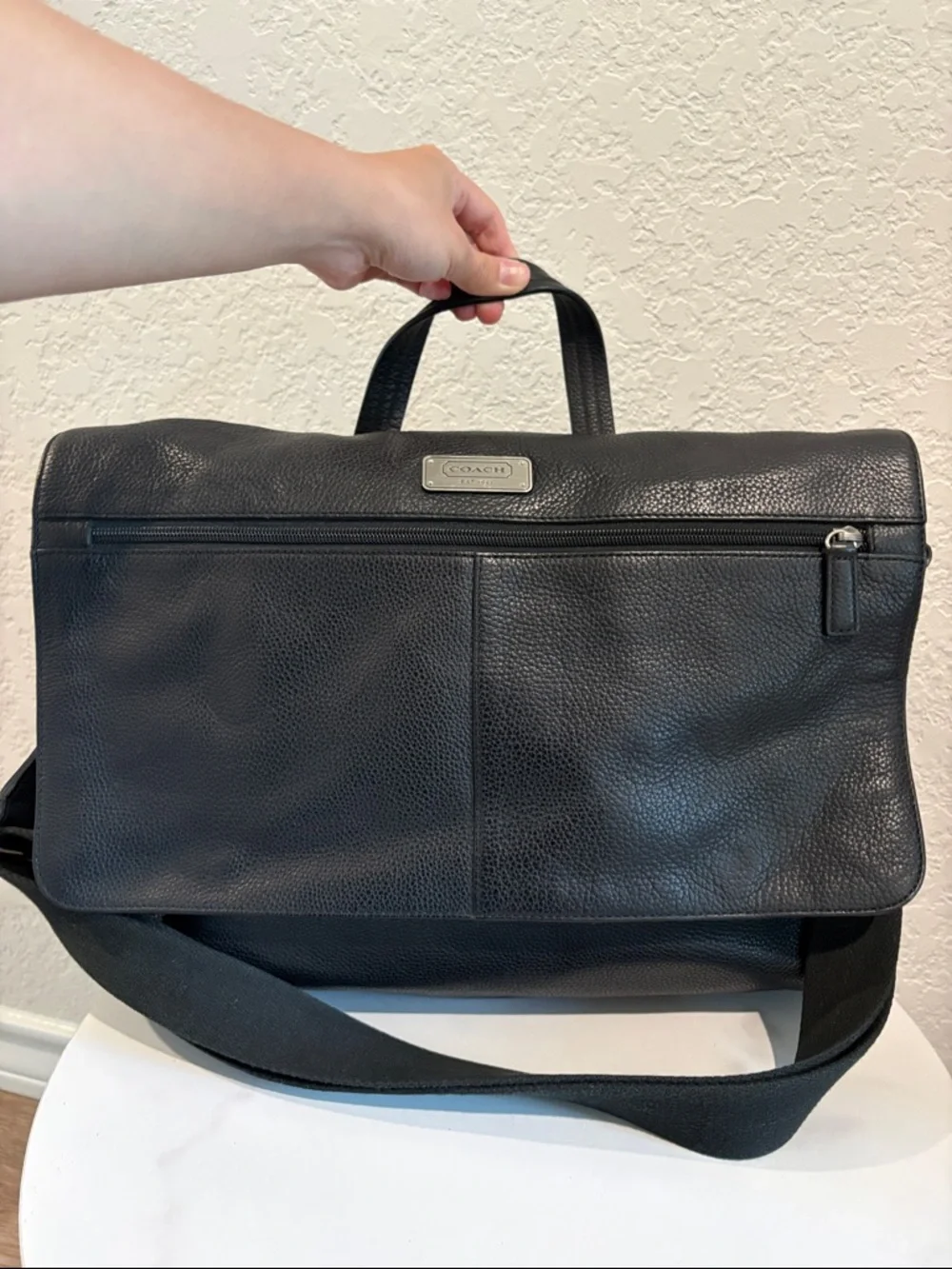 Coach Black Leather Laptop/ Messenger Bag - Picture 15 of 15